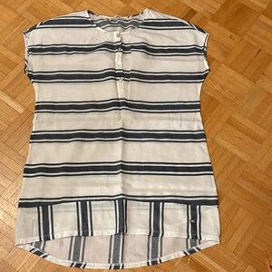 Fig Striped Short Sleeve Top